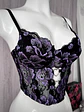 HEART BLACK PURPLE  BUSTIER ENCAJE - Miniatura 3