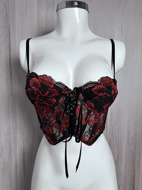 ROSETA RED BUSTIER 