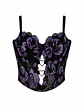 HEART BLACK PURPLE  BUSTIER ENCAJE - Miniatura 1