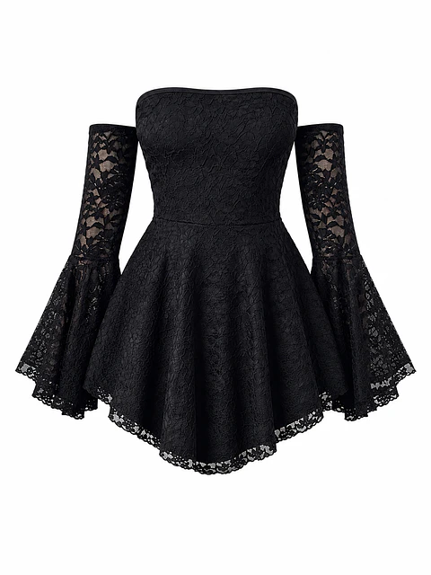 BELLA ENCAJE DRESS NEGRO