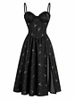 VIVIAN DRESS NEGRO LARGO POLILLAS  - Miniatura 1