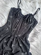 VIVIAN DRESS NEGRO LARGO POLILLAS  - Miniatura 3