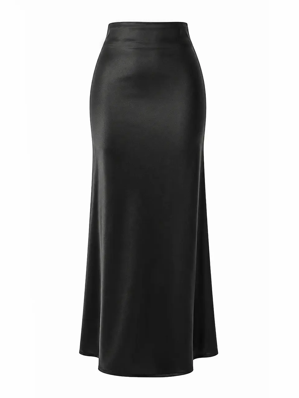 BELINDA FALDA LARGA SATIN NEGRA  1