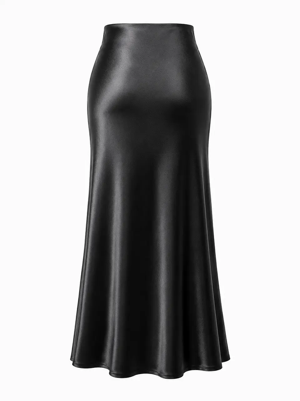 BELINDA FALDA LARGA SATIN NEGRA  2