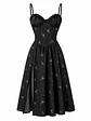 VIVIAN DRESS NEGRO LARGO POLILLAS  - Miniatura 1