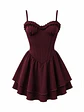 VIVIAN DRESS VINOTINTO - Miniatura 1