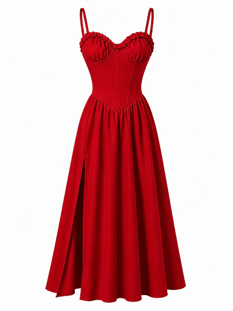 VIVIAN DRESS ROJO LARGO
