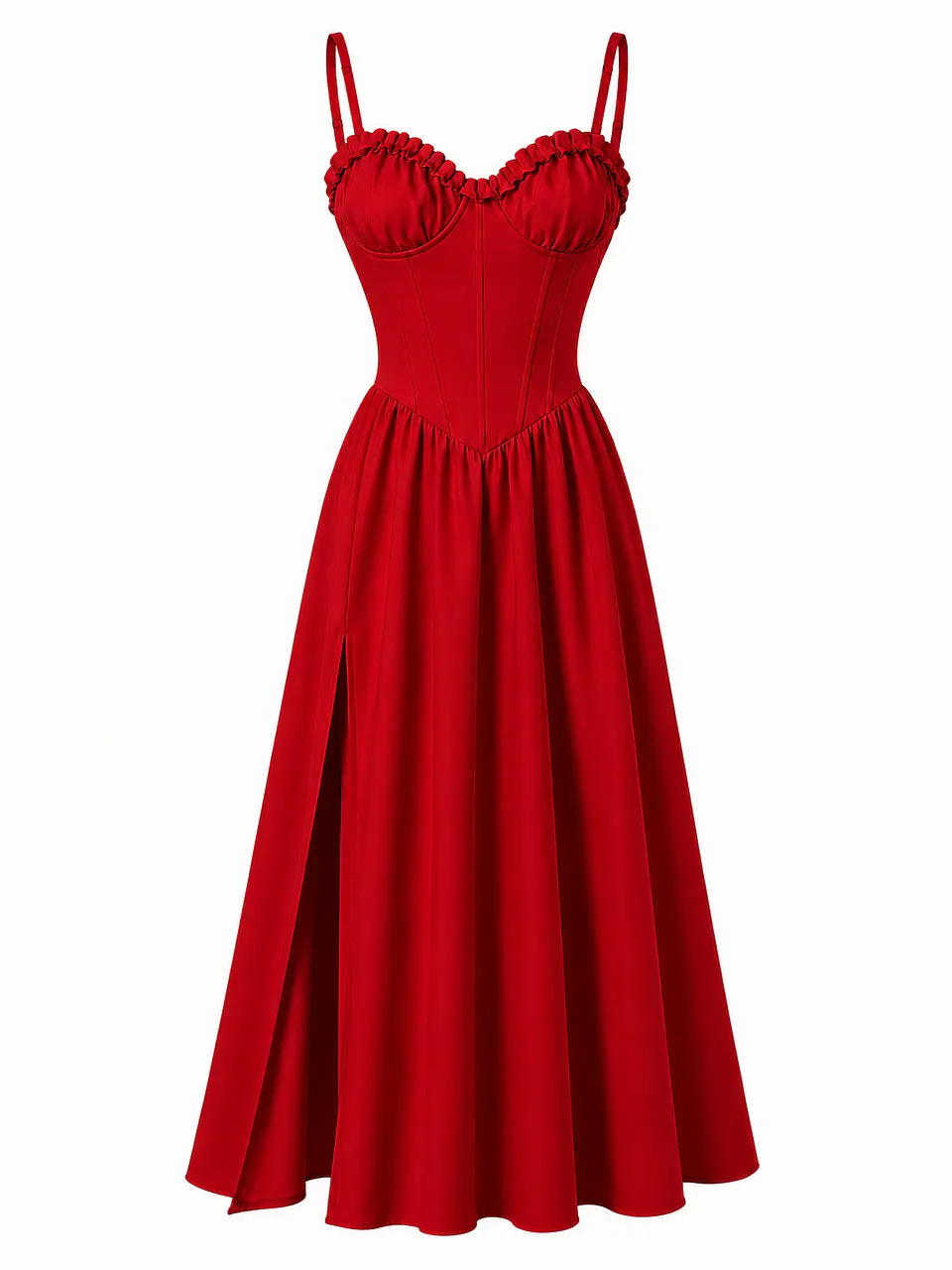 VIVIAN DRESS ROJO LARGO 1