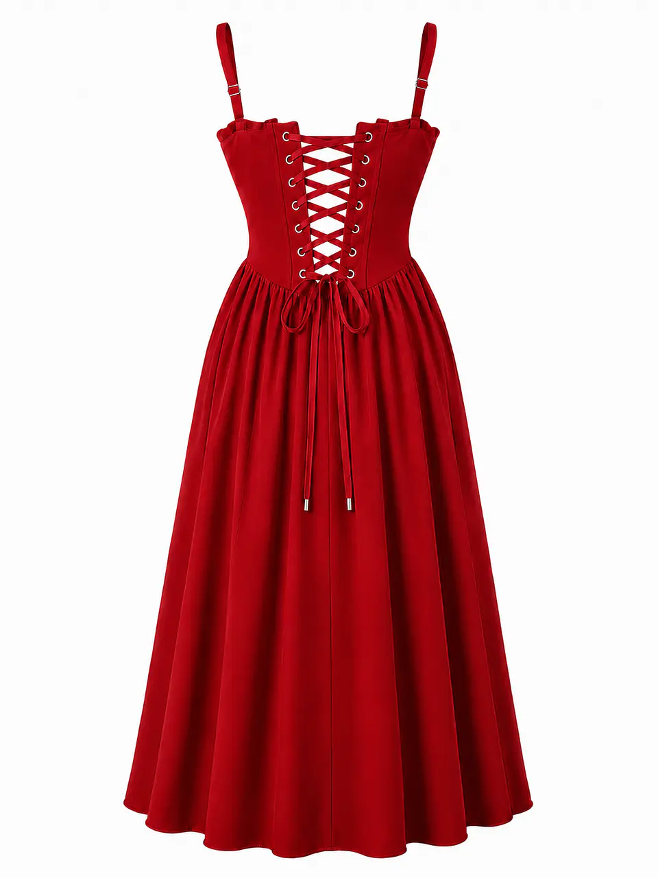 VIVIAN DRESS ROJO LARGO 2