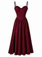 VIVIAN DRESS VINOTINTO LARGO - Miniatura 1