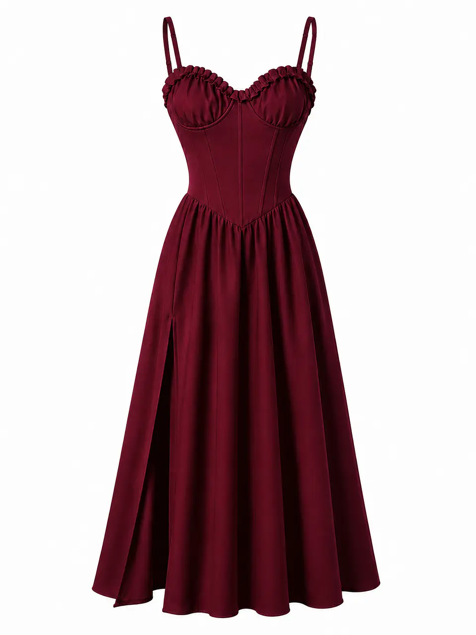 VIVIAN DRESS VINOTINTO LARGO 1