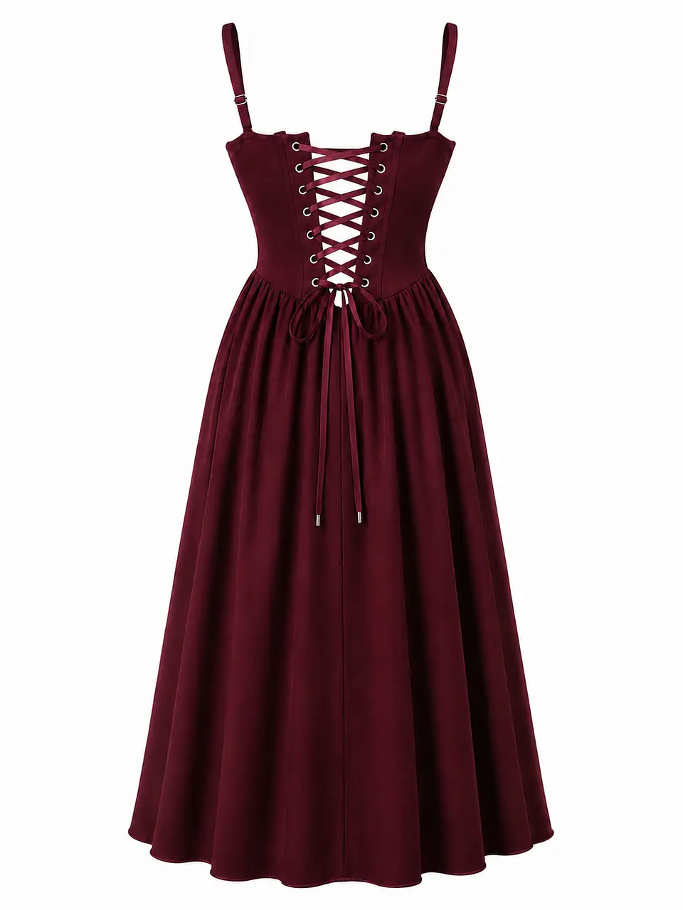 VIVIAN DRESS VINOTINTO LARGO 2