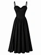 VIVIAN DRESS NEGRO LARGO - Miniatura 1