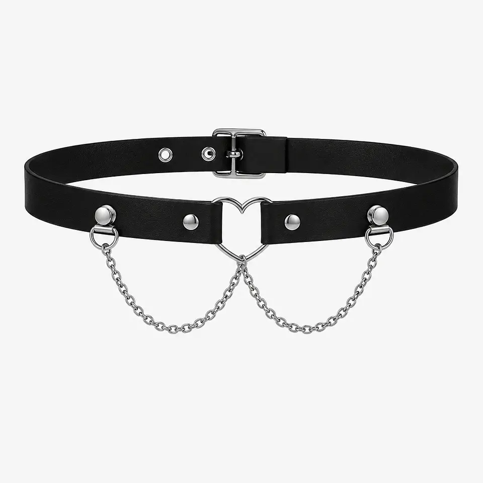 HEART CHAIN CHOKER 1