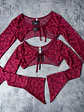 BELL CROPPED ENCAJE REDWINE - Miniatura 2
