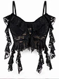 RUFFLE BUSTIER NEGRO - Miniatura 1