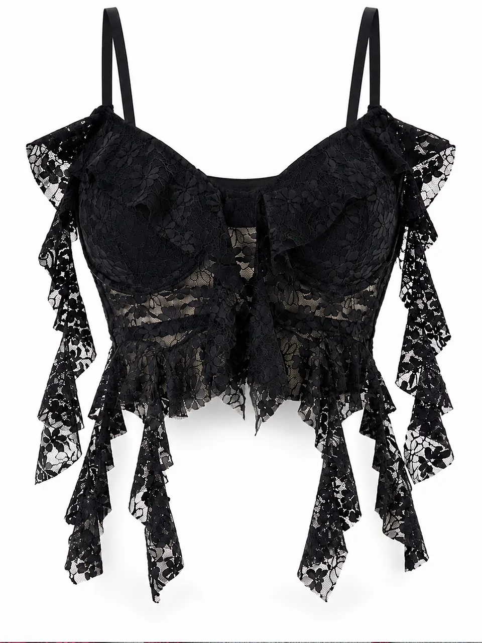 RUFFLE BUSTIER NEGRO 1