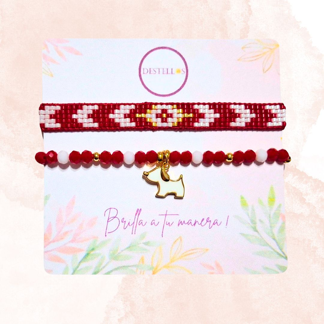 PULSERAS DUO  RED DOG 3