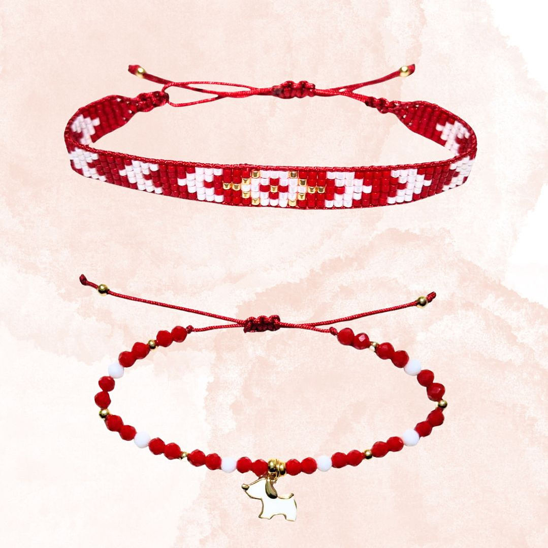 PULSERAS DUO  RED DOG 1