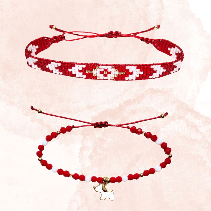PULSERAS DUO  RED DOG 1