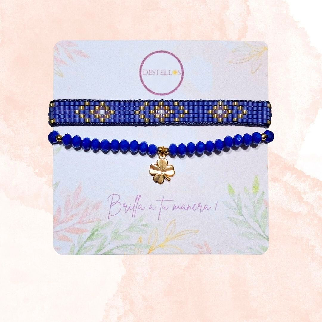 PULSERAS DUO SUERTE AZUL 3