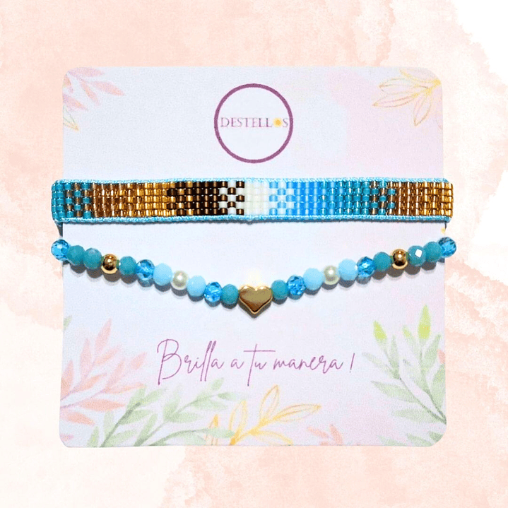 PULSERAS  DUO CORAZÓN DE INVIERNO 3