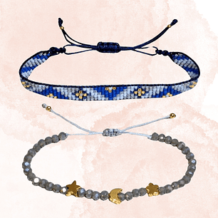 PULSERAS  DUO JARDÍN NOCTURNO