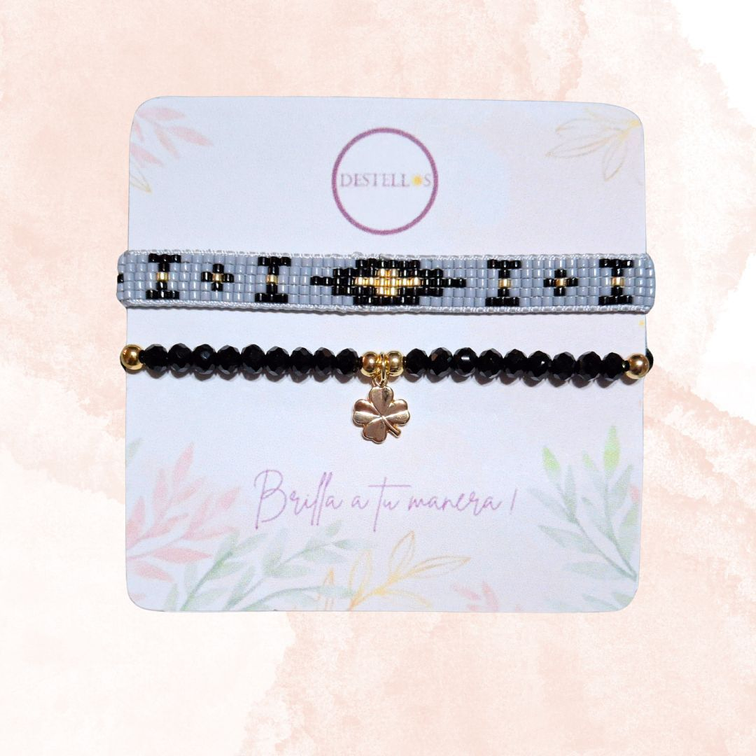 PULSERAS DUO ELEGANCIA Y SUERTE 3