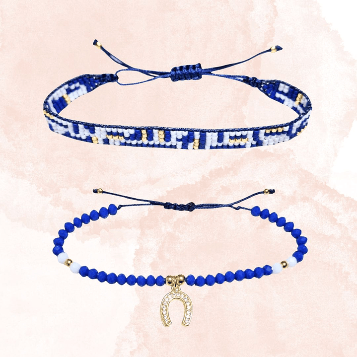 PULSERAS DUO FORTUNA  AZUL 1