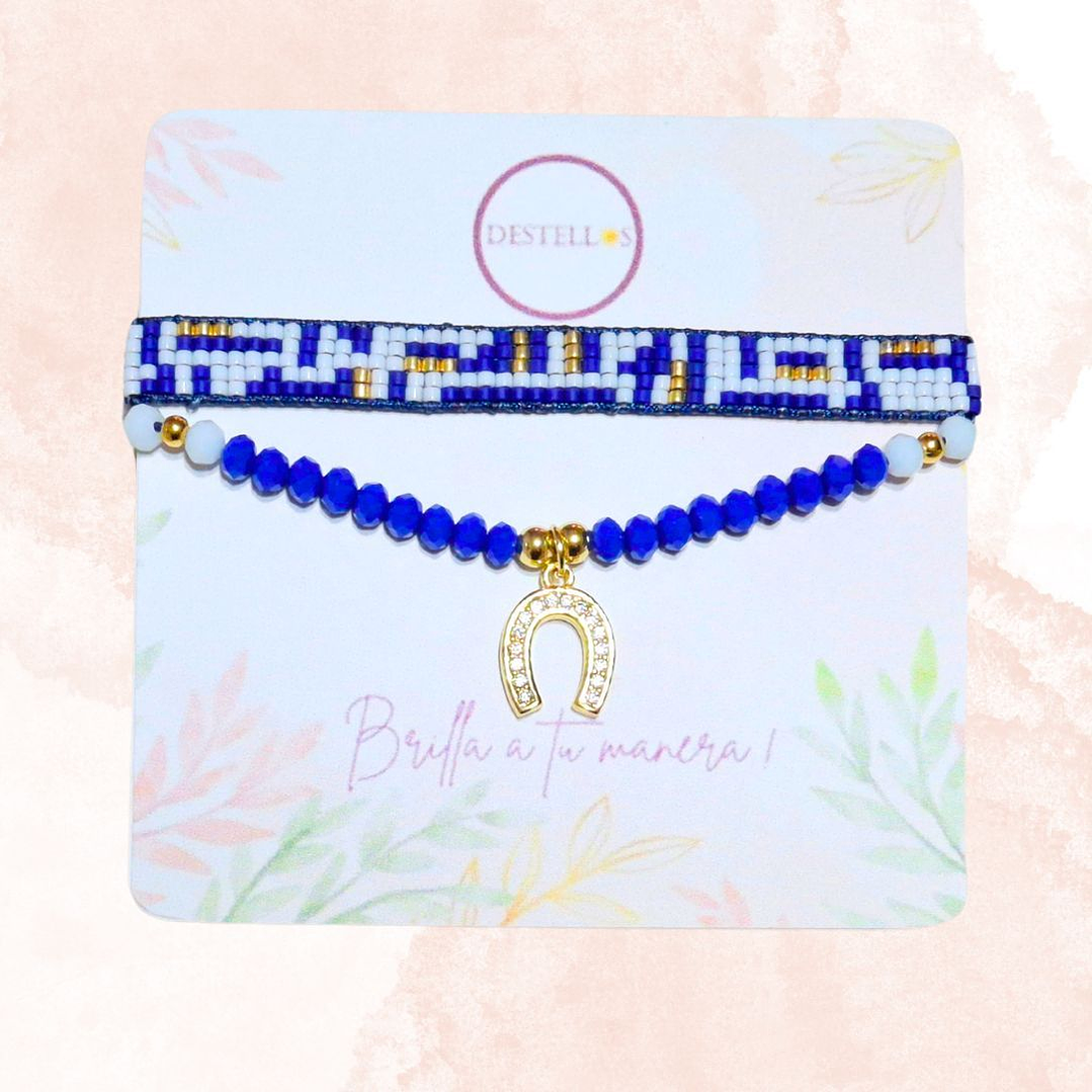 PULSERAS DUO FORTUNA  AZUL 3
