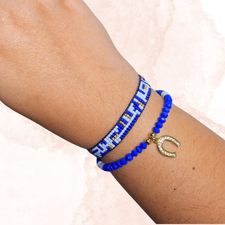 PULSERAS DUO FORTUNA  AZUL 2