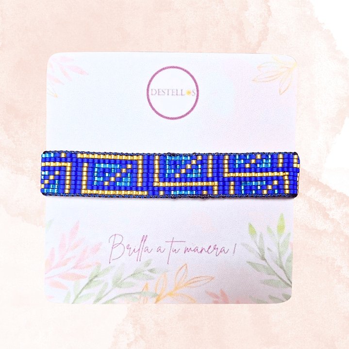 PULSERA LABERINTO AZUL 3