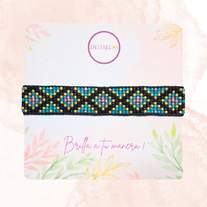 PULSERA ROMBOS TURQUESA 3