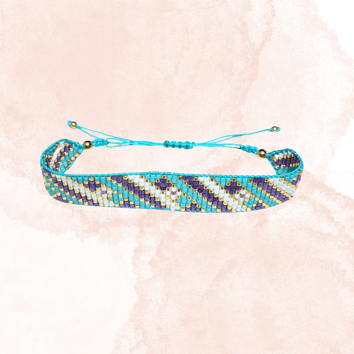PULSERA DIAGONALES Y ROMBOS 1
