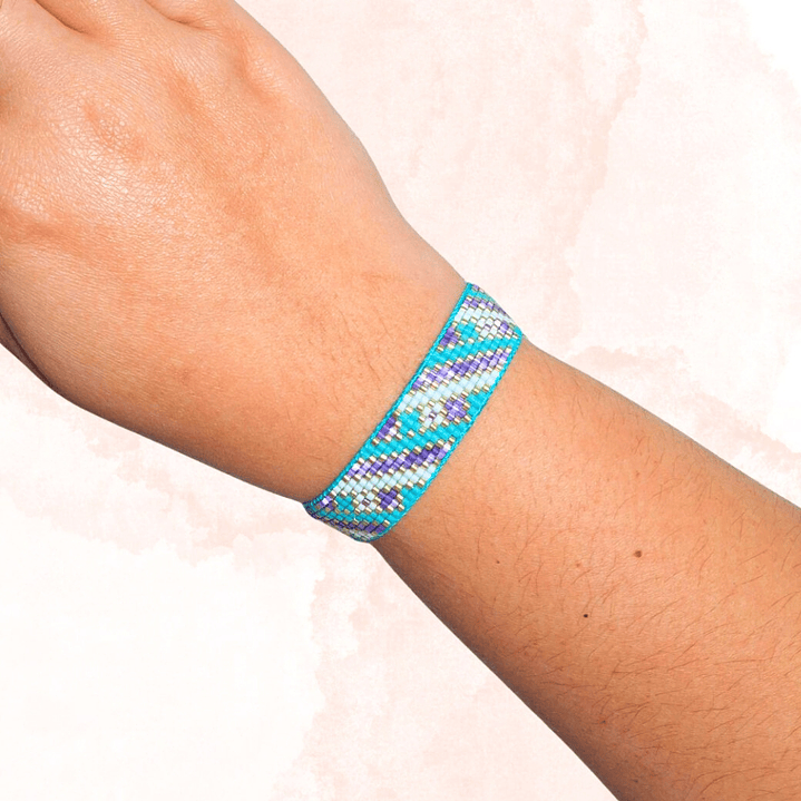 PULSERA DIAGONALES Y ROMBOS 2