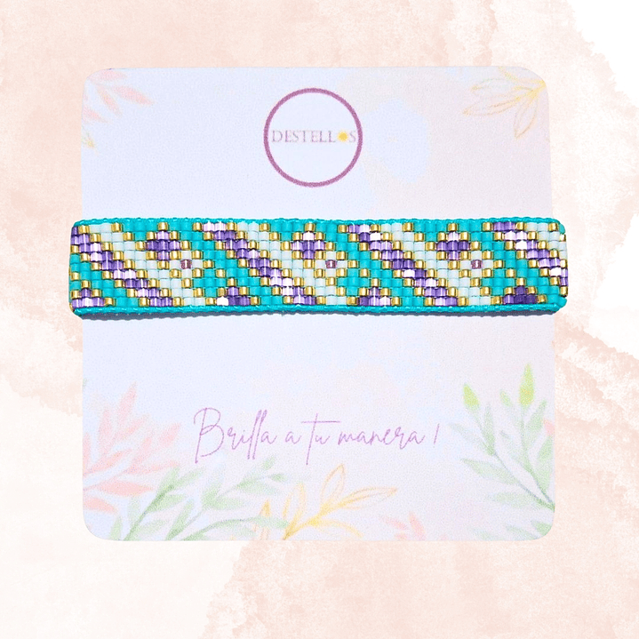 PULSERA DIAGONALES Y ROMBOS 3