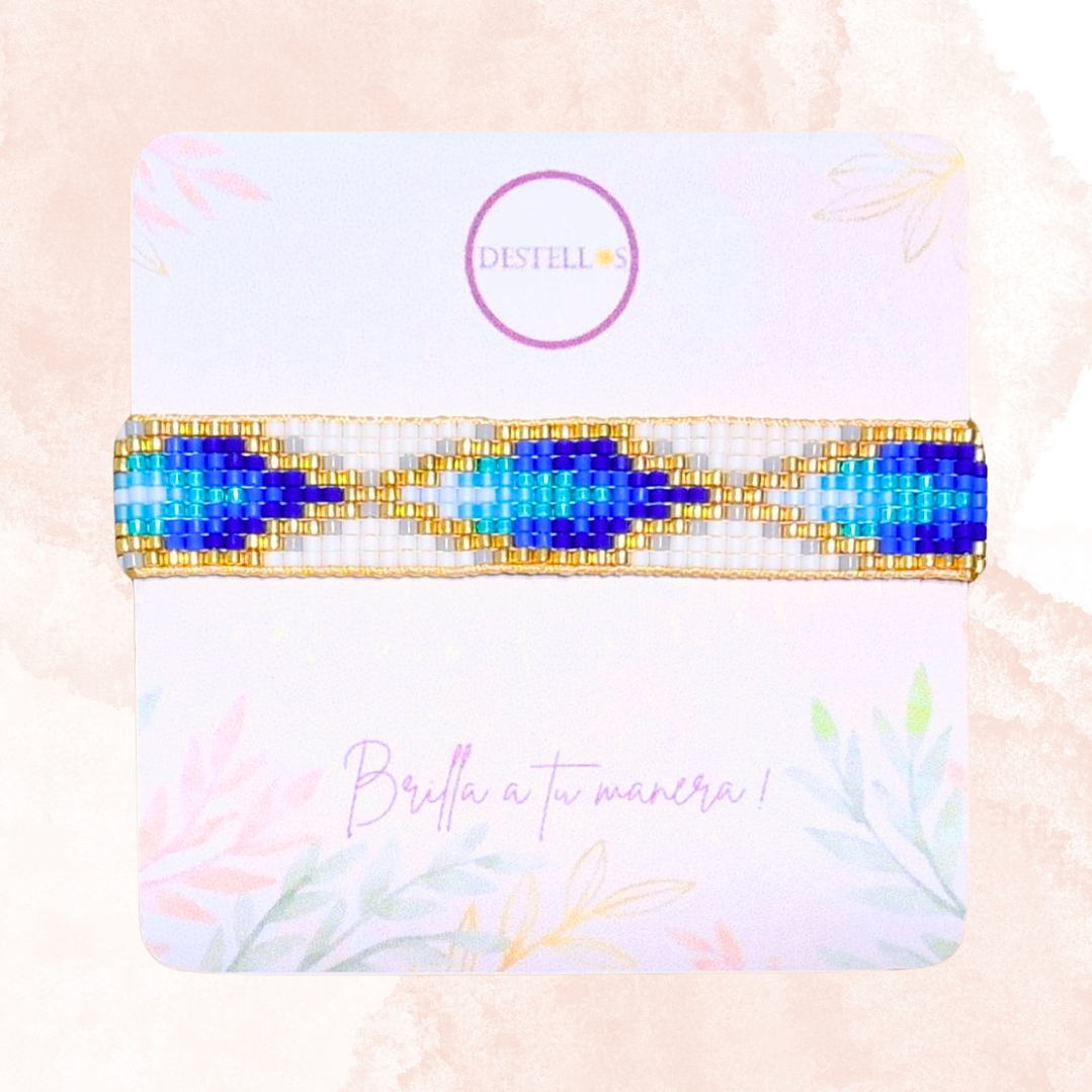 PULSERA LLAMAS AZULES 3