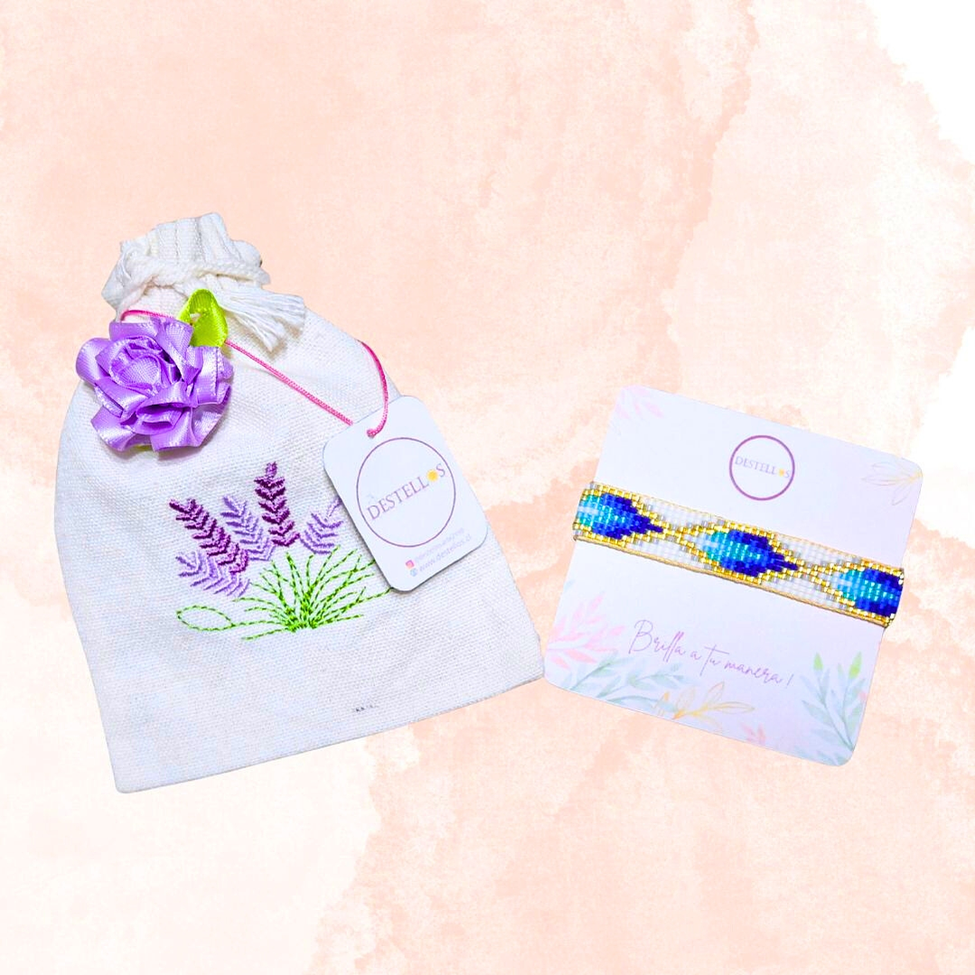 PULSERA LLAMAS AZULES 4