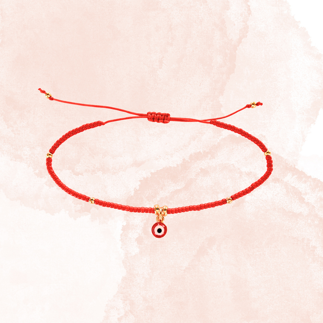 PULSERA PROTECCION   NAZAR ROJO ROCALLA 1