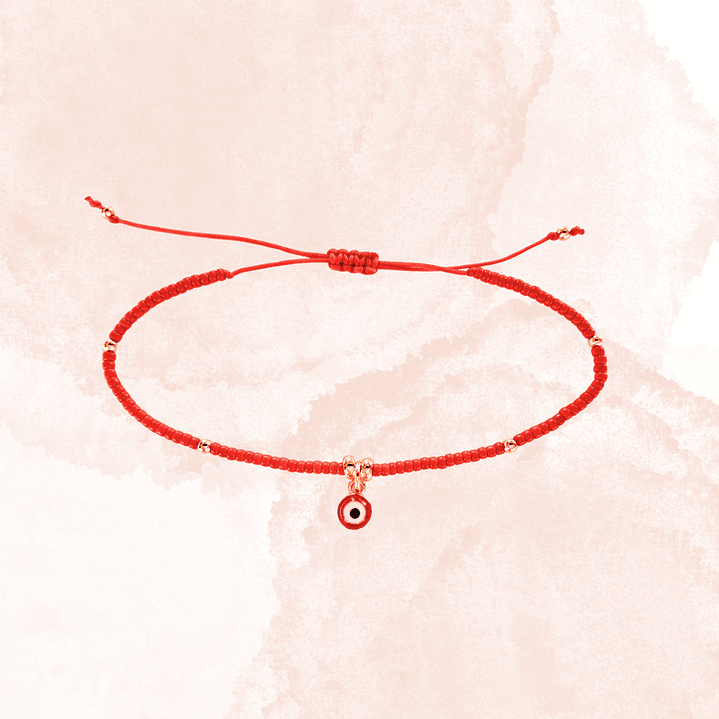 PULSERA PROTECCION   NAZAR ROJO ROCALLA 1