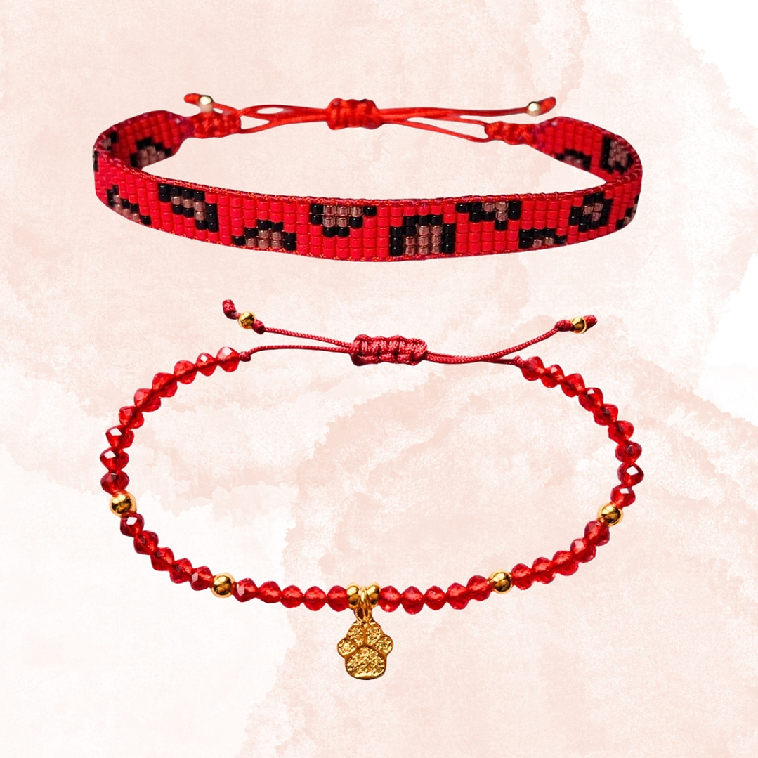 PULSERAS DUO FUERZA ROJA 1