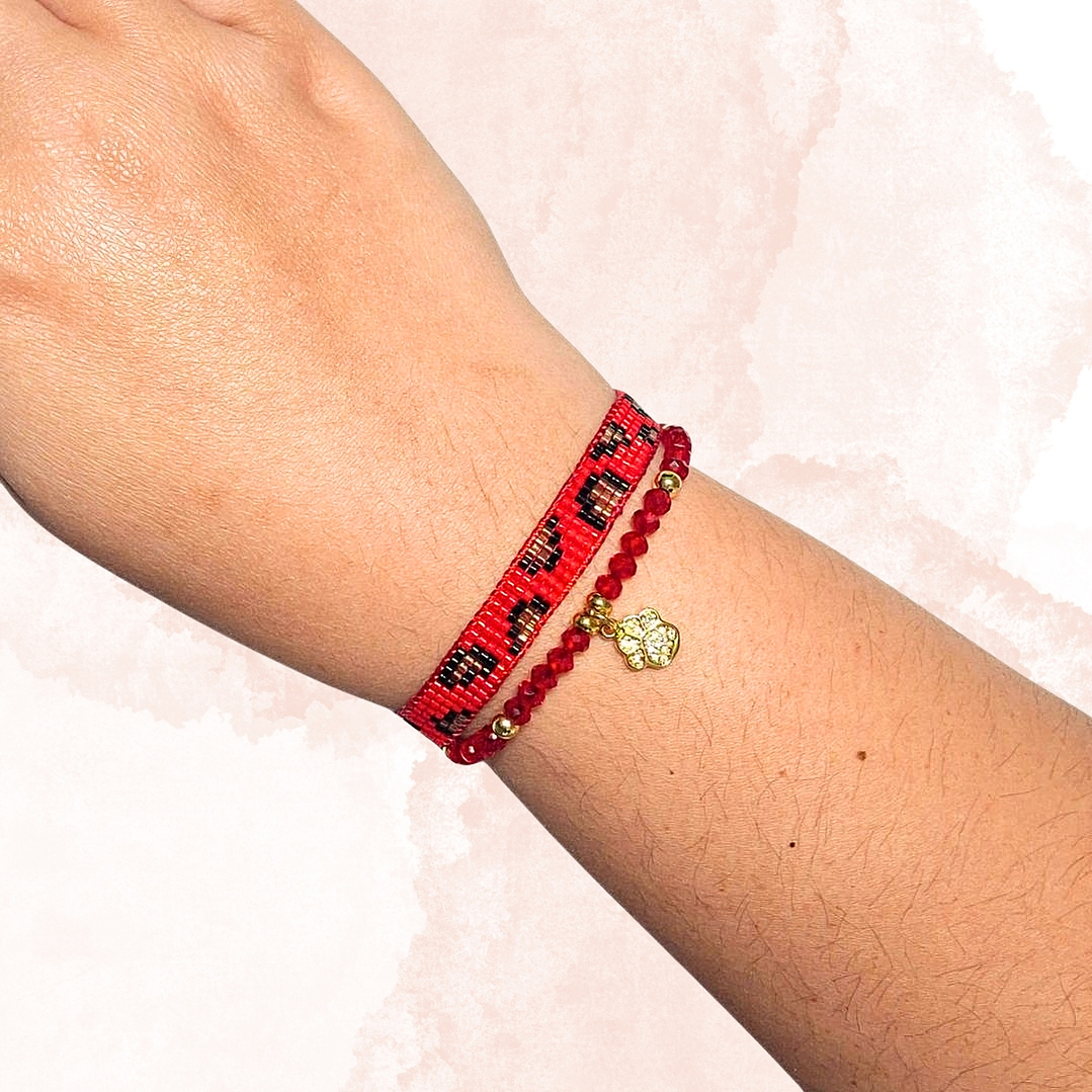 PULSERAS DUO FUERZA ROJA 2