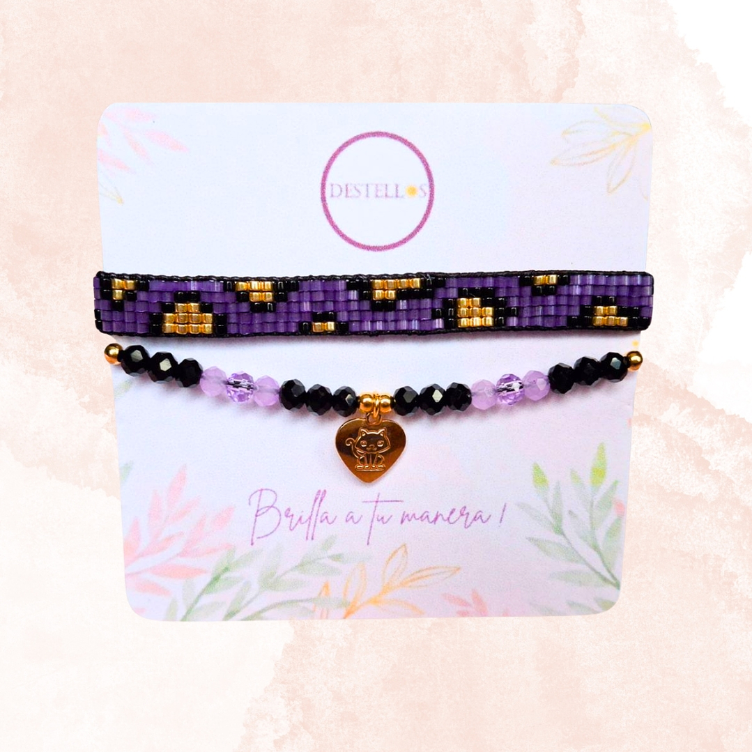 PULSERAS DUO FUERZA VIOLETA 3