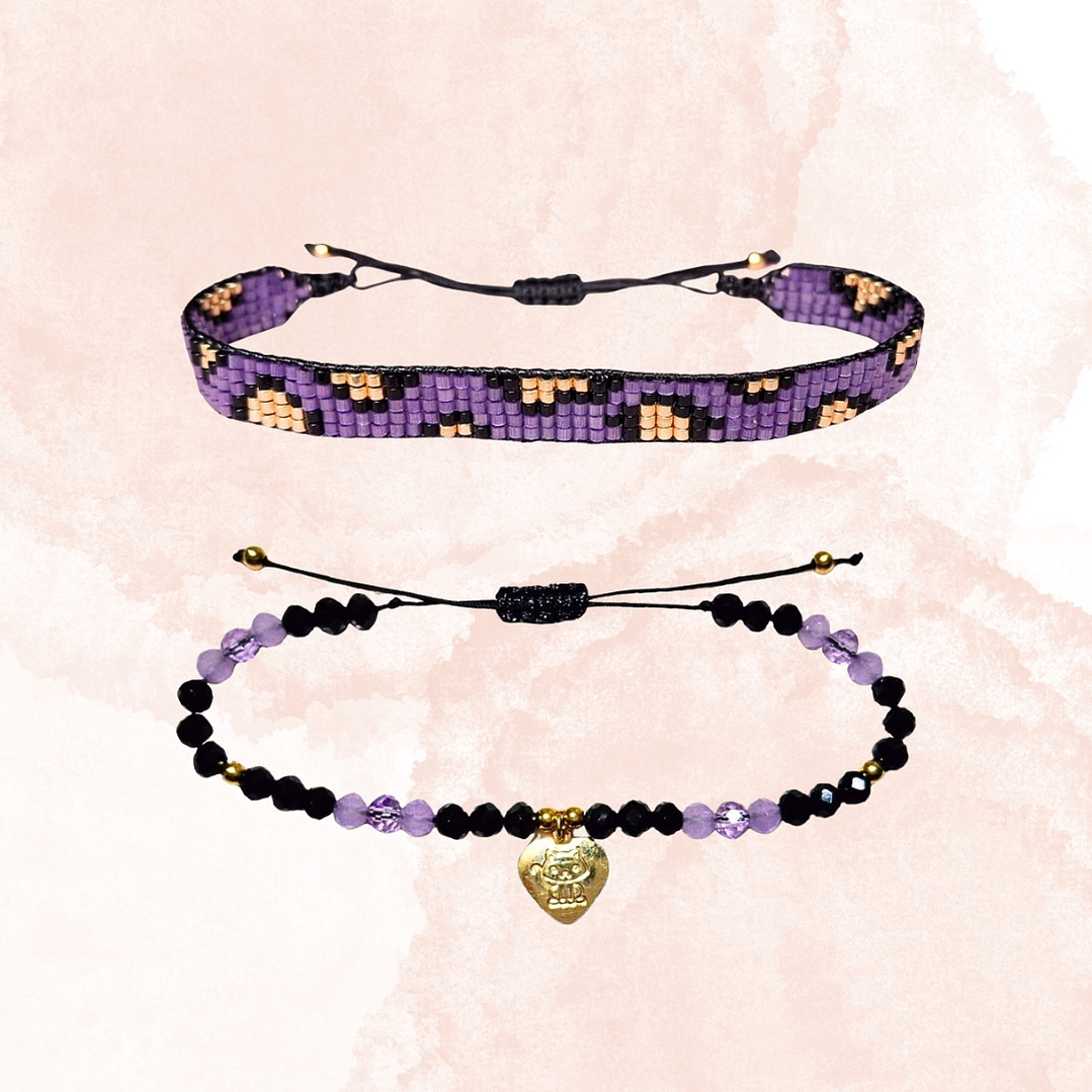 PULSERAS DUO FUERZA VIOLETA 1