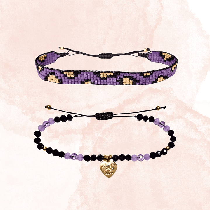 PULSERAS DUO FUERZA VIOLETA 1