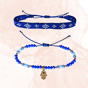PULSERA PROTECCION     AMULETO AZUL 