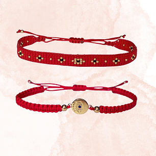 PULSERA DUO PROTECTOR ROJO