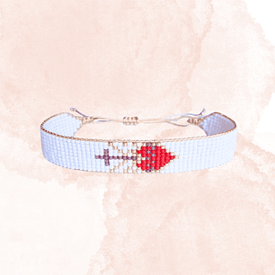 PULSERA SAGRADO CORAZON   (blanco)