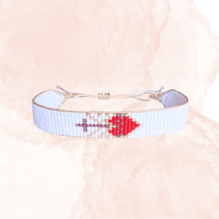 PULSERA SAGRADO CORAZON   (blanco) 1