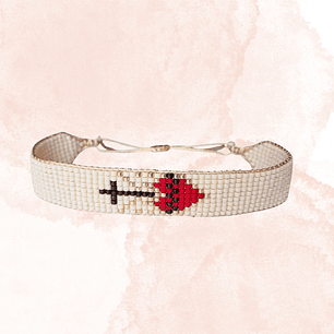 PULSERA SAGRADO CORAZON   (marfil)